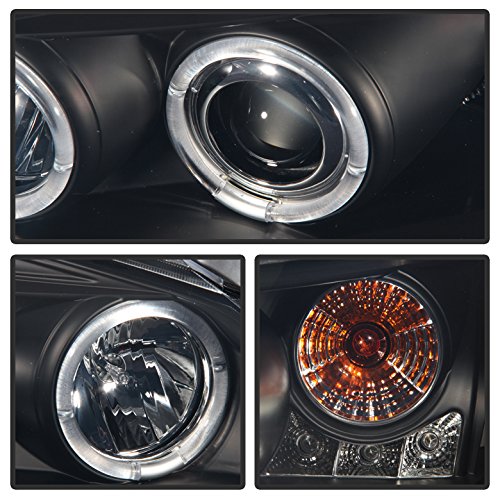 Pontiac G6 05-08 LED Halo Headlights - Black/Smoked Lens - High Visibility & Style Upgrade for Night Driving