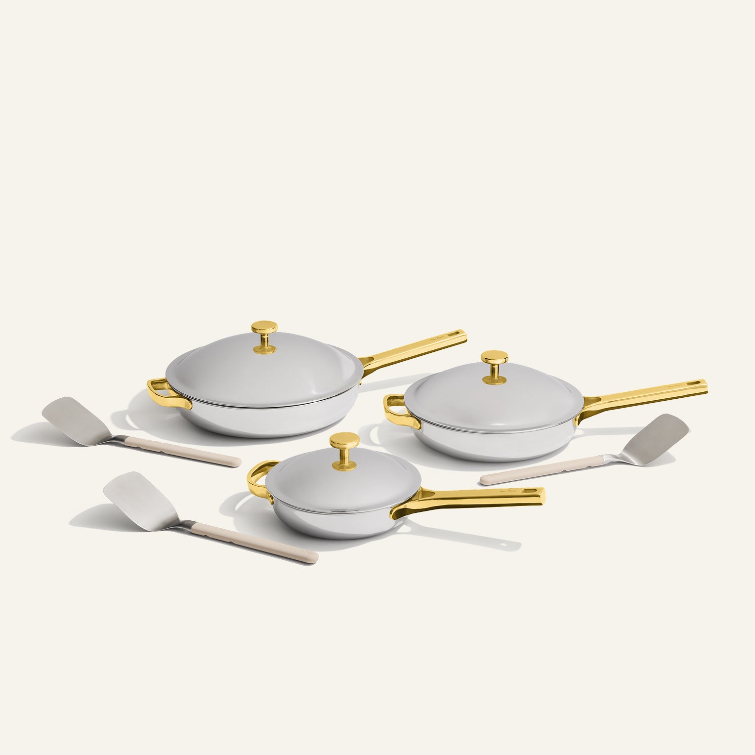 Titanium Pro Always Pan Trio - Nonstick Ceramic Cookware Set with Lid, 8/10/12 Inch Frying Pans for Sauteing, Frying & Baking - Perfect for Home Kitchen & Professional Chefs