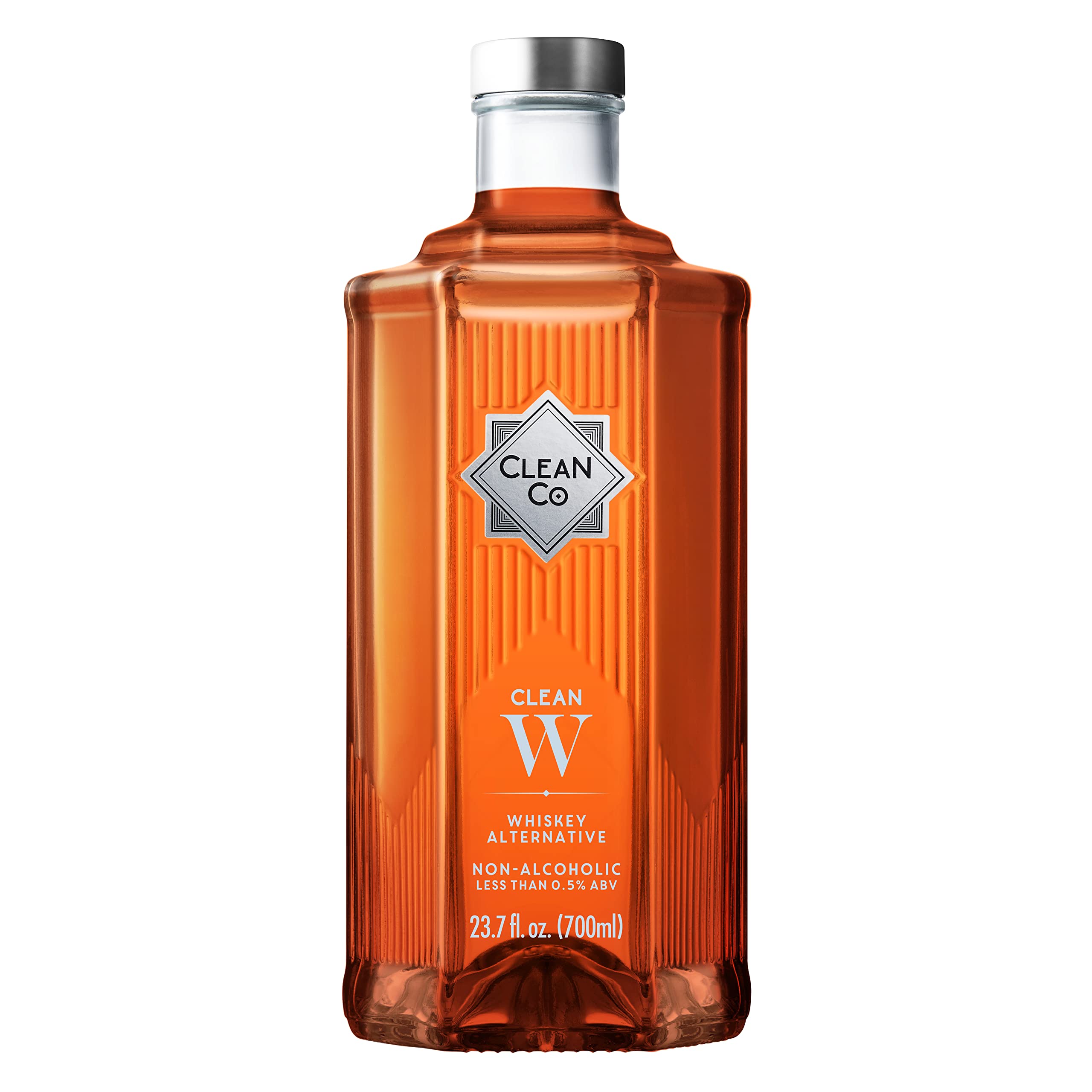 CleanCo Clean Whiskey Alternative - Non-Alcoholic, Low Calorie, Sugar-Free | Vegan & Gluten-Free Spirit (70cl) | Perfect for Mocktails, Sober Celebrations & Healthy Lifestyle