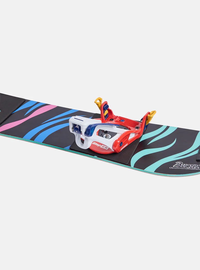 Burton Junior's Grom Step On Snowboard Bindings 2025 - Kids Snowboard Bindings for Boys & Girls | Easy On/Off Design | Perfect for Young Riders & Beginners on Mountain Slopes