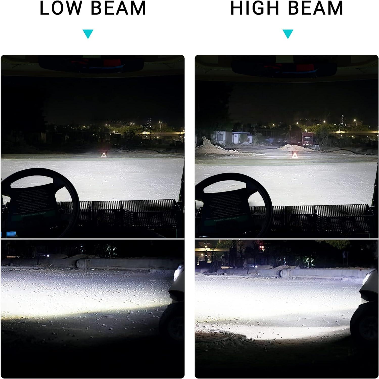 Yamaha G14 G16 G19 G22 Golf Cart LED Light Kit - Bright Headlights & Taillights for Night Driving & Safety