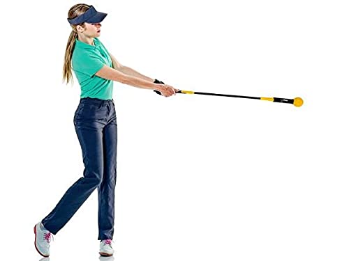 PowerFlex Golf Swing Trainer - Weighted Golf Whip Training Aid to Improve Distance, Swing Speed & Consistency | Golf Training Stick for Tempo & Swing Plane | Perfect for Driving Range Practice & Warm-Up Exercises