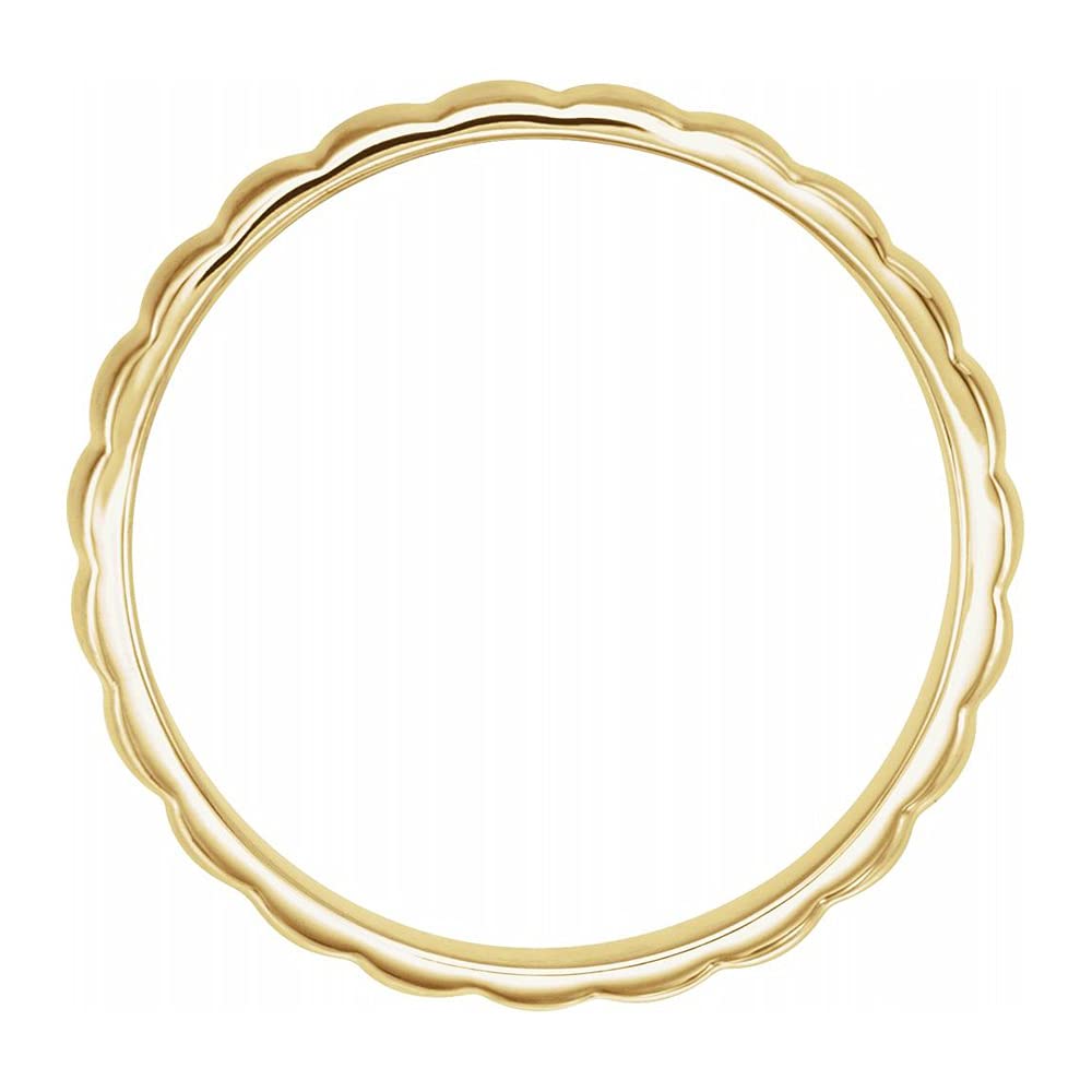 The Black Bow 6mm 14K Yellow Gold Polished Grooved Wedding Band for Men and Women