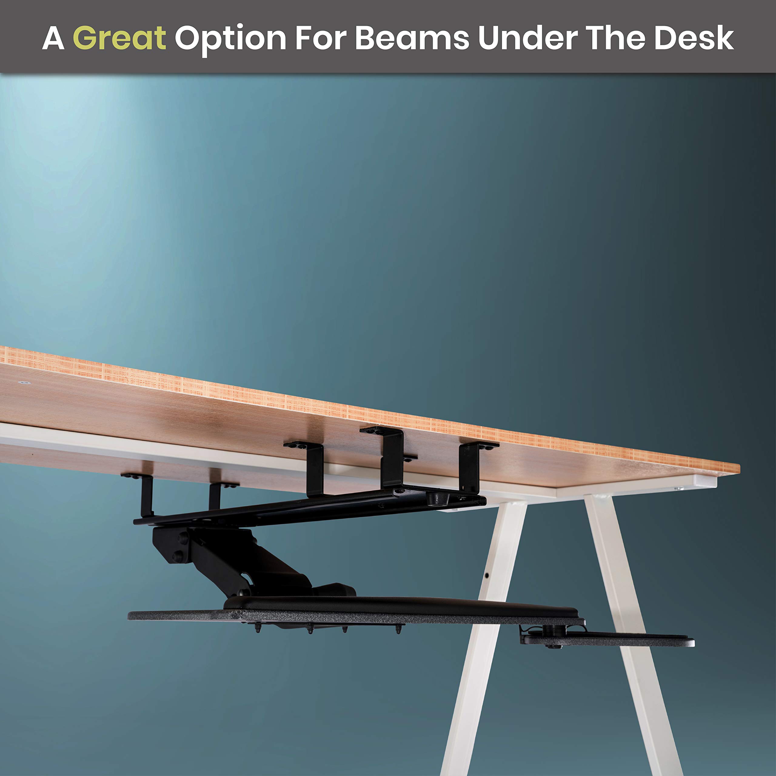 Ergonomic Under Desk Keyboard Tray Mounting Kit - Adjustable Height for 30