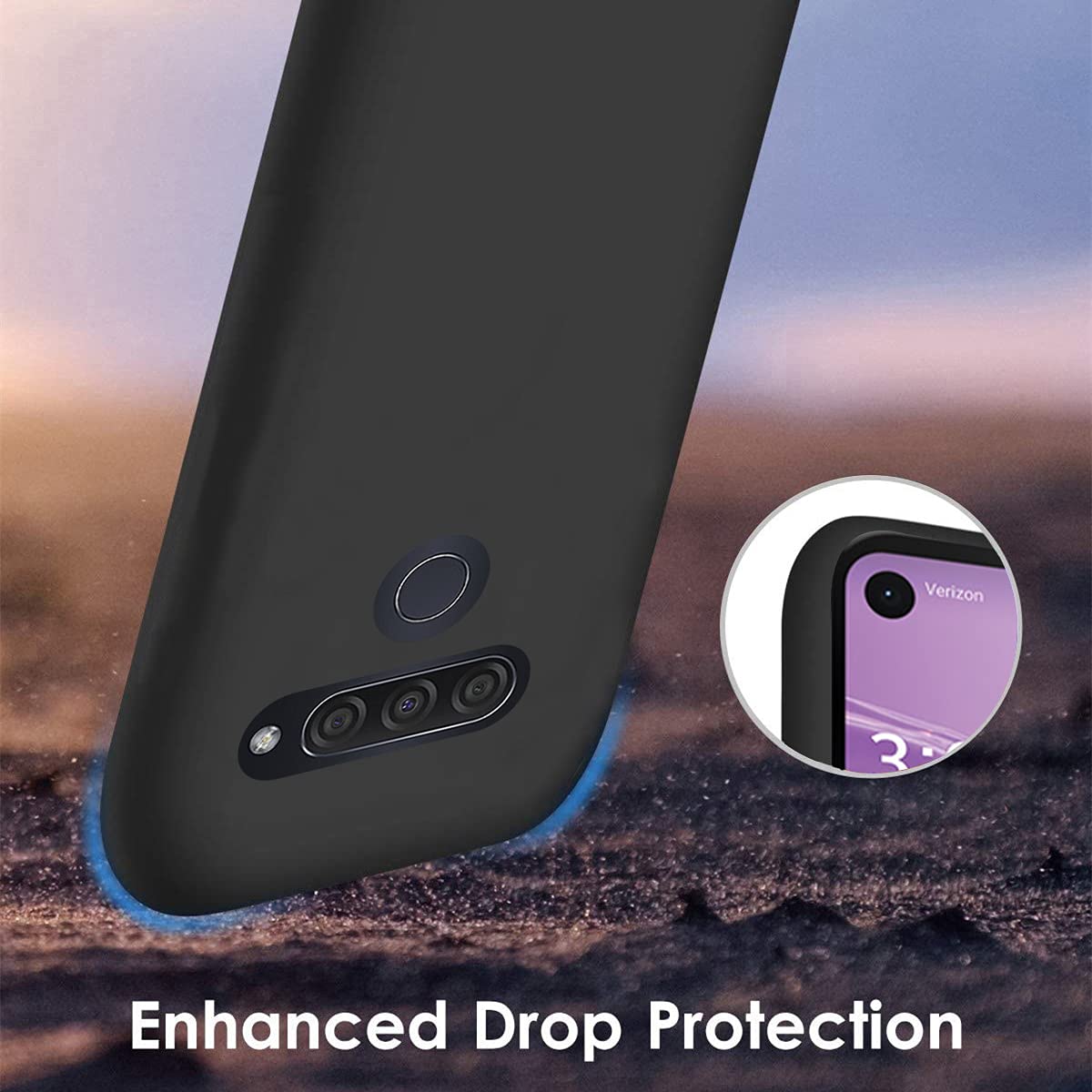 Customized LG Q70 Photo Case - Personalized Picture Shockproof Silicone Cover with Soft Candy Design | Perfect Christmas Birthday Thanksgiving Gift | Protective Phone Case for Daily Use, Travel & Special Occasions (Black)
