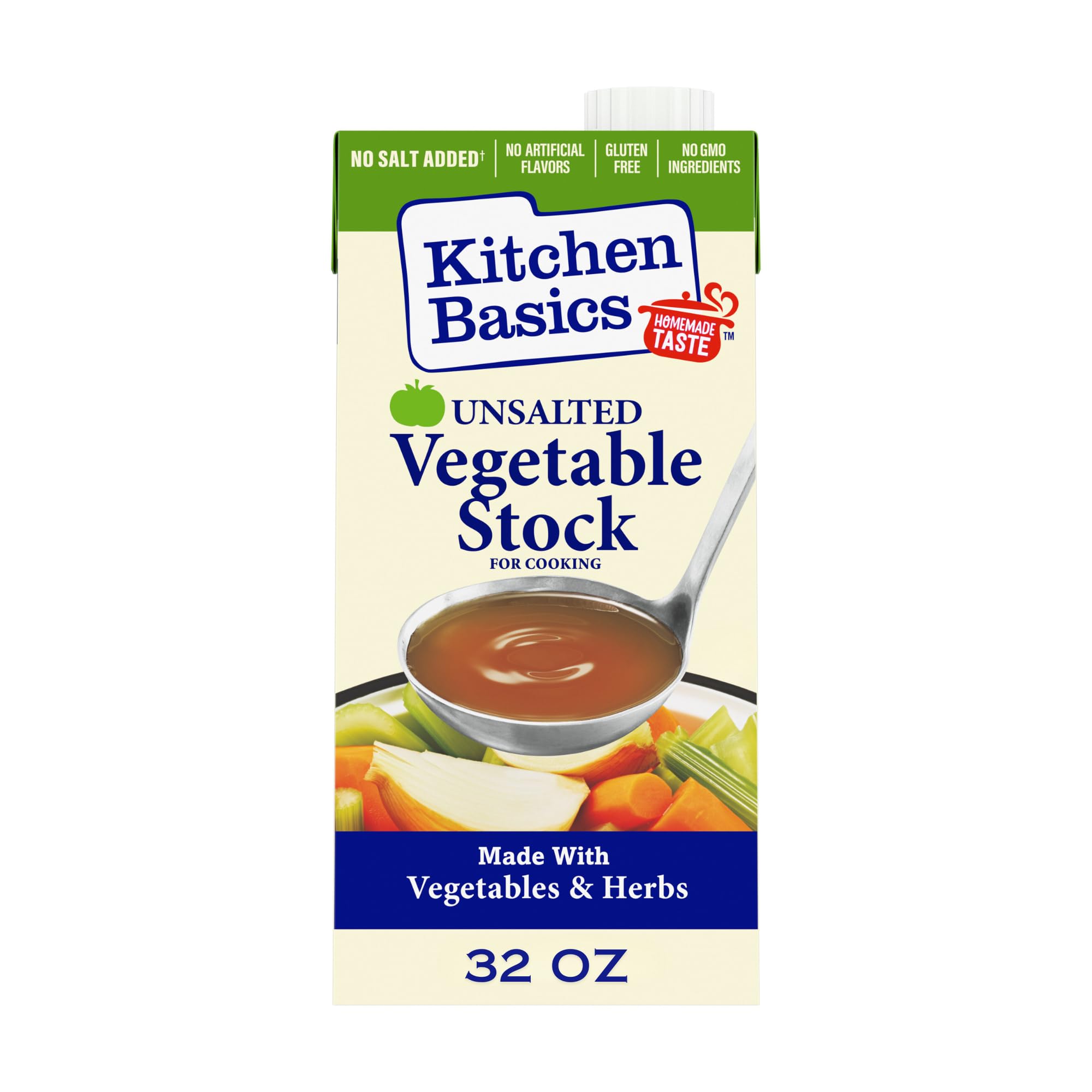 Organic Unsalted Vegetable Stock - 32 fl oz (946 ml) | Gluten-Free, Vegan, Non-GMO | Perfect for Soups, Stews & Cooking | Kitchen Essentials