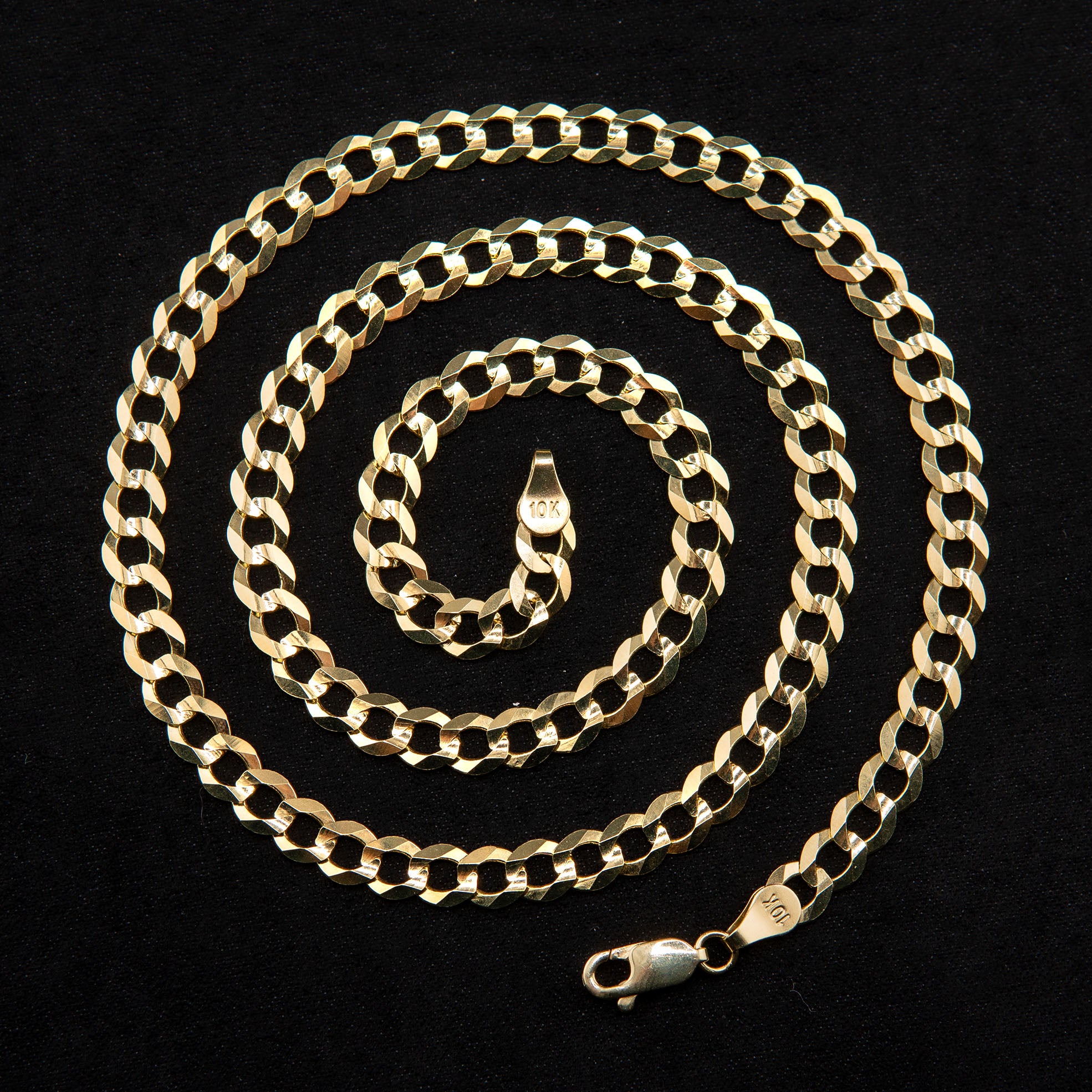 10K Gold Curb Chain Necklace - 6mm Wide Durable Classic Link Design for Women & Men - Perfect for Everyday Wear, Gifts & Layering Jewelry