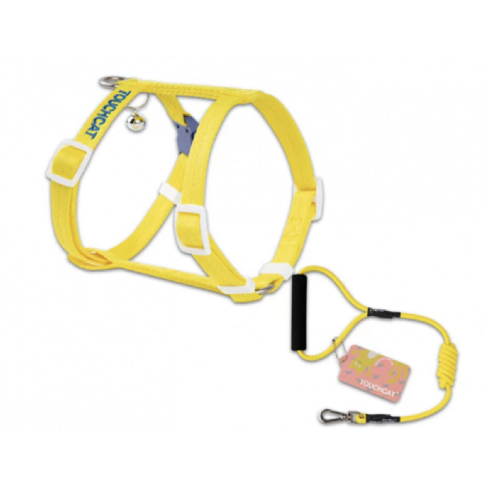 Touchcat Cat Harness and Leash Set - Adjustable Escape Proof Vest for Small to Large Cats - Perfect for Outdoor Adventures, Walks, and Vet Visits