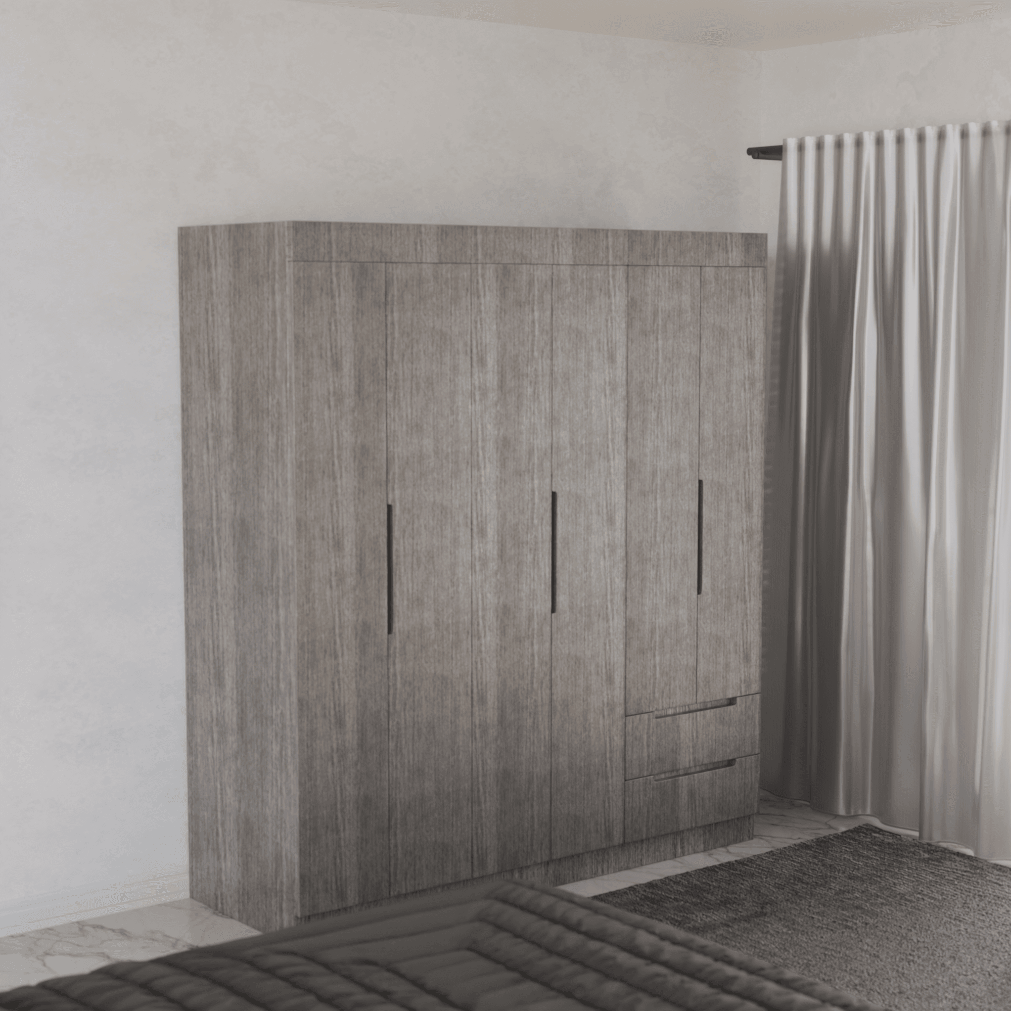 Harrison 6-Door Open Wardrobe Closet - Spacious Storage for Bedroom, Walk-In Closet, or Dressing Room Organization