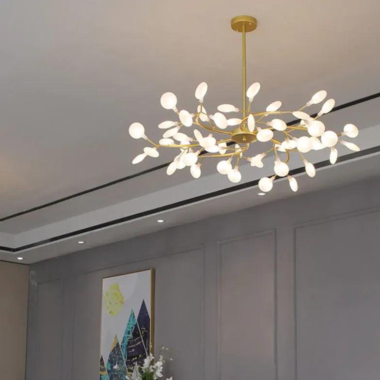 Stylish Seashell Chandelier for Living Room - Elegant Coastal Decor for Beach House & Boho Home Lighting