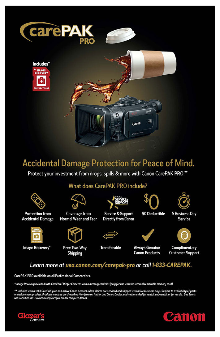 Canon CarePAK PRO 3-Year Extended Protection Plan for EOS Cinema Lenses – Coverage for Accidental Damage & Repairs – Perfect for Professional Videographers & Filmmakers