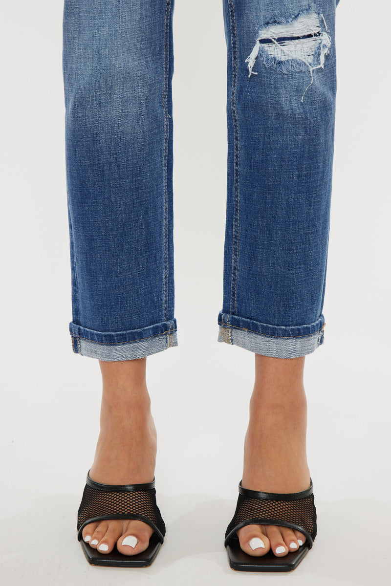 Lexington Mid Rise Boyfriend Jeans for Women - Comfortable Stretch Denim Pants - Casual & Everyday Wear - Perfect for Work, Weekend & Travel