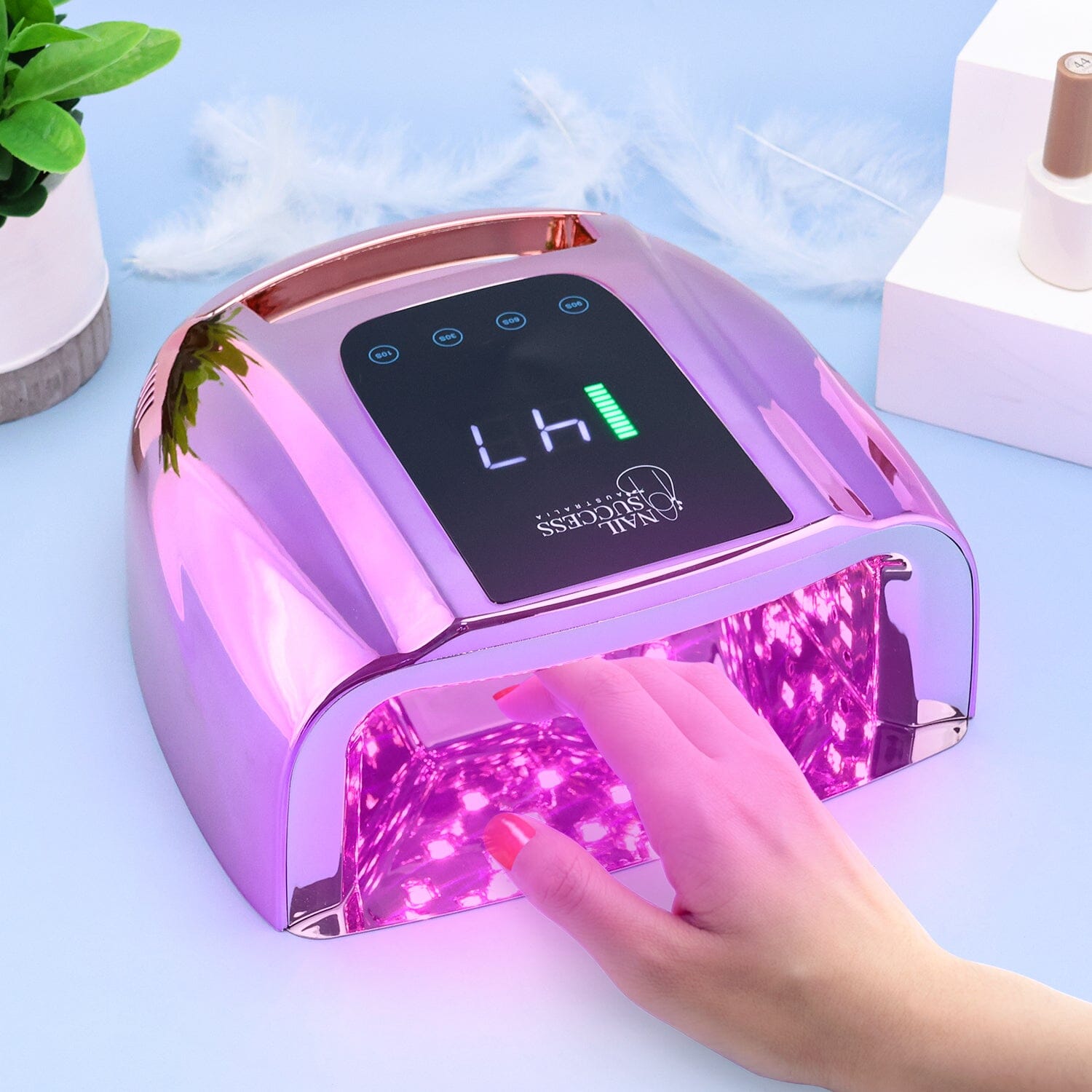 PRO 96W Rechargeable LED/UV Nail Lamp for Gel Polish - Fast Curing, Portable Manicure & Pedicure Light for Home & Salon Use