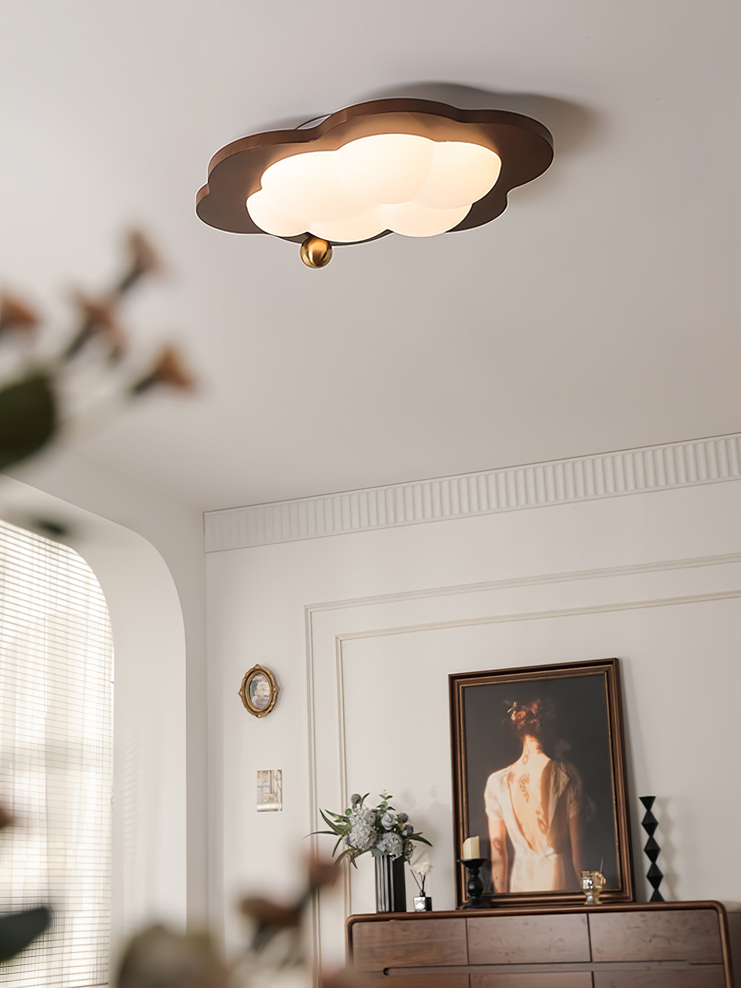 Dreamscape Ceiling Light Fixture - Modern LED Flush Mount Lighting for Bedroom, Living Room & Kitchen - Energy Efficient Home Decor with Dimmable Warm White Light