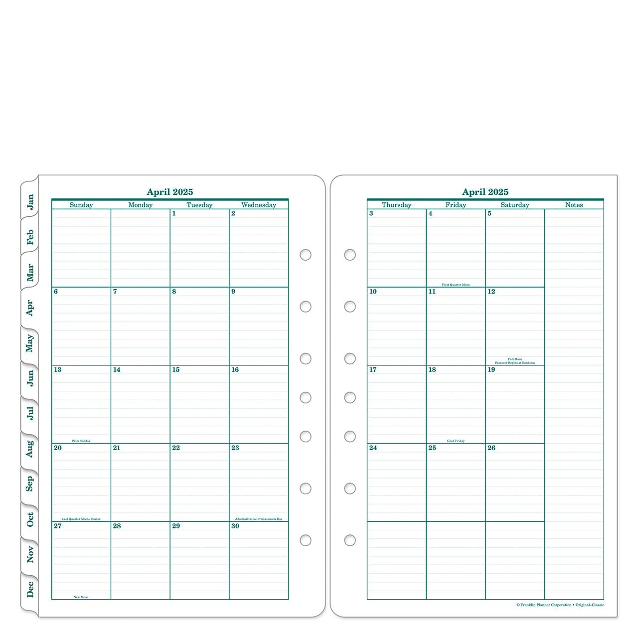 FranklinCovey 2 Page Per Day Planner 2025-2026 - Ring Bound Organizer for Productivity & Time Management | Classic Design for Professionals, Students & Goal Tracking | Perfect for Office, School & Daily Planning