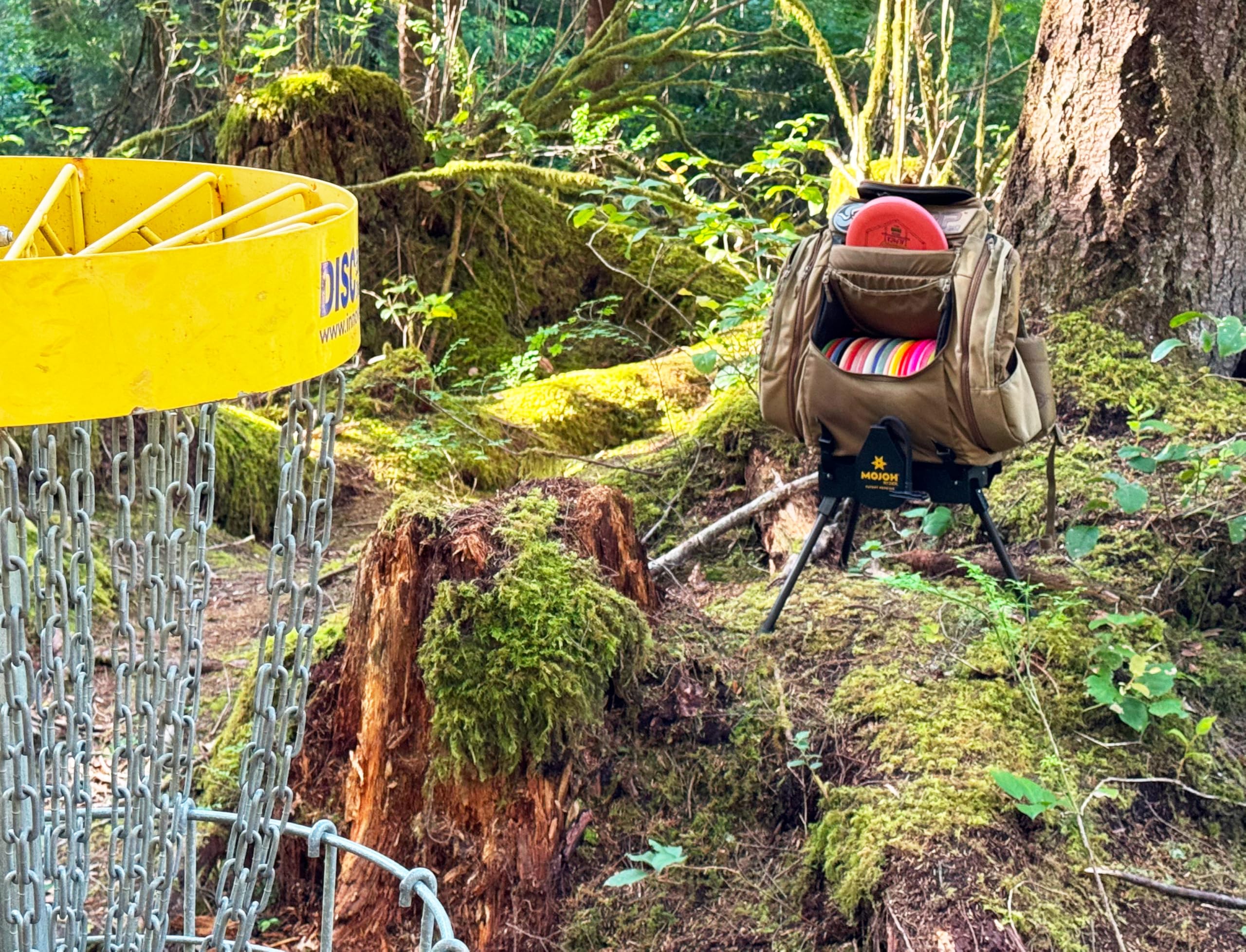Premium Disc Golf Bag Stand – Lightweight & Ergonomic for Squatch, Grip EQ, Dynamic Discs | Best Golf Accessory Gift | Perfect for Tournaments, Practice & Cart-Free Play
