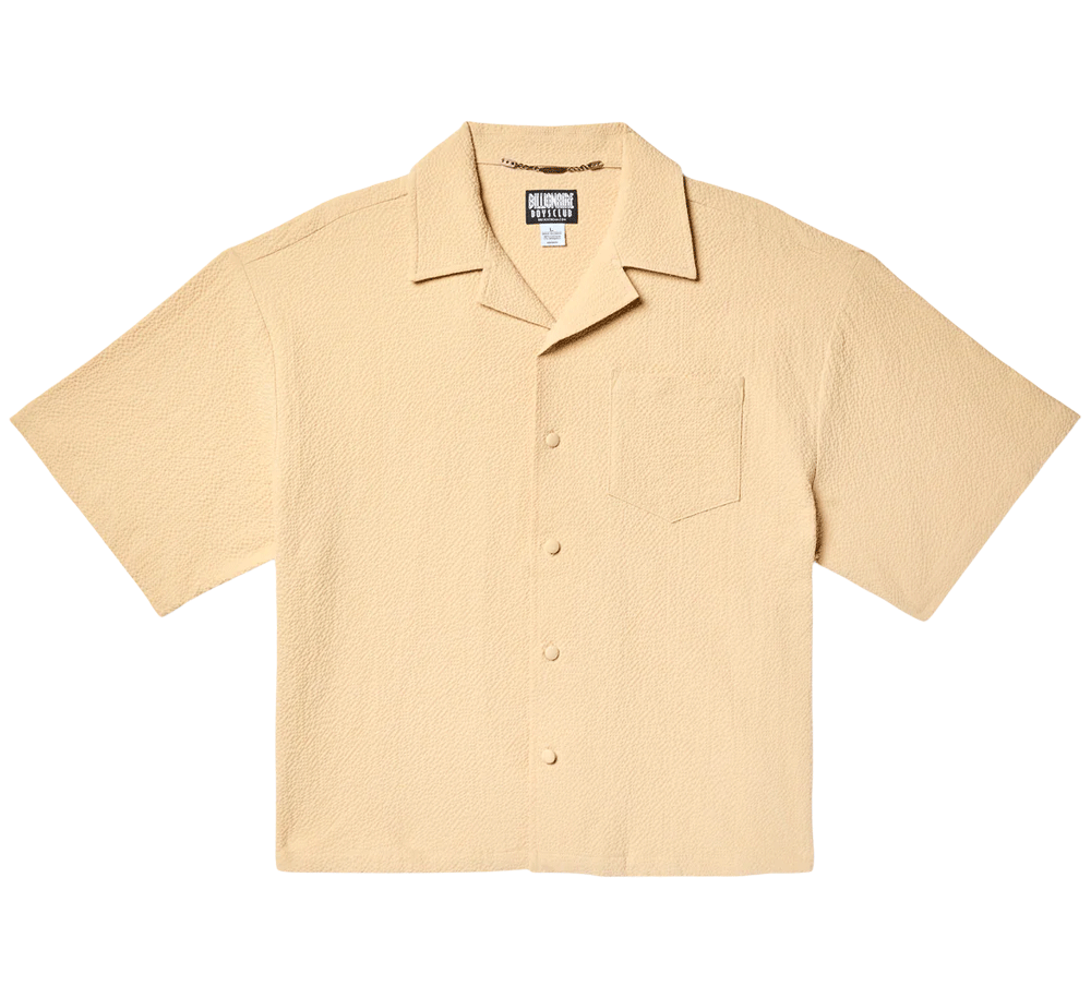 BB Cabana Short Sleeve Woven Shirt for Men - Lightweight Summer Casual Button Up Shirt - Perfect for Beach, Vacation, and Outdoor Activities