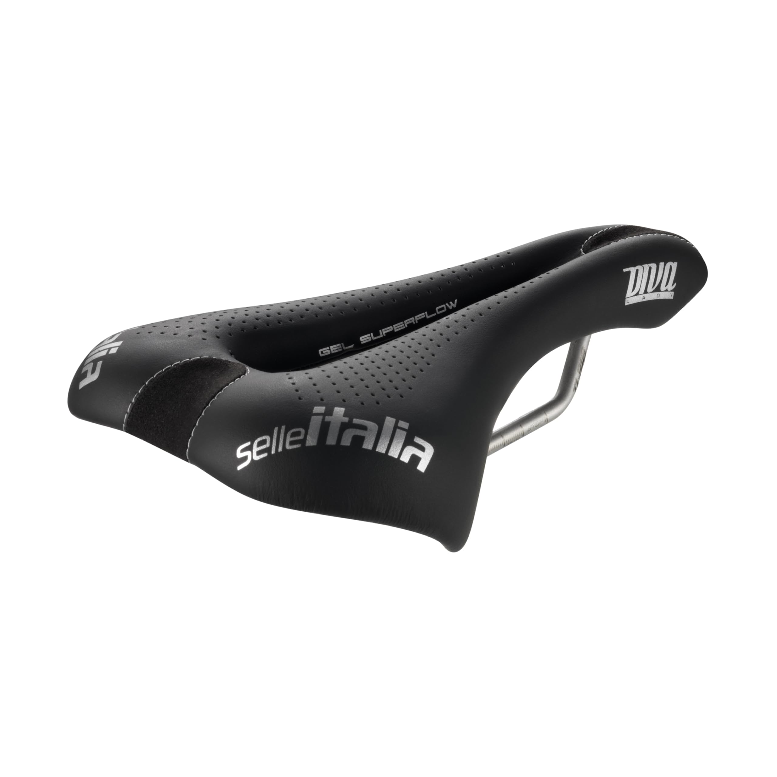 Selle Italia Diva Gel Bike Saddle - Premium Comfort Cycling Seat for Women, Shock Absorption & Pressure Relief - Perfect for Road Bikes, Mountain Bikes & Indoor Cycling