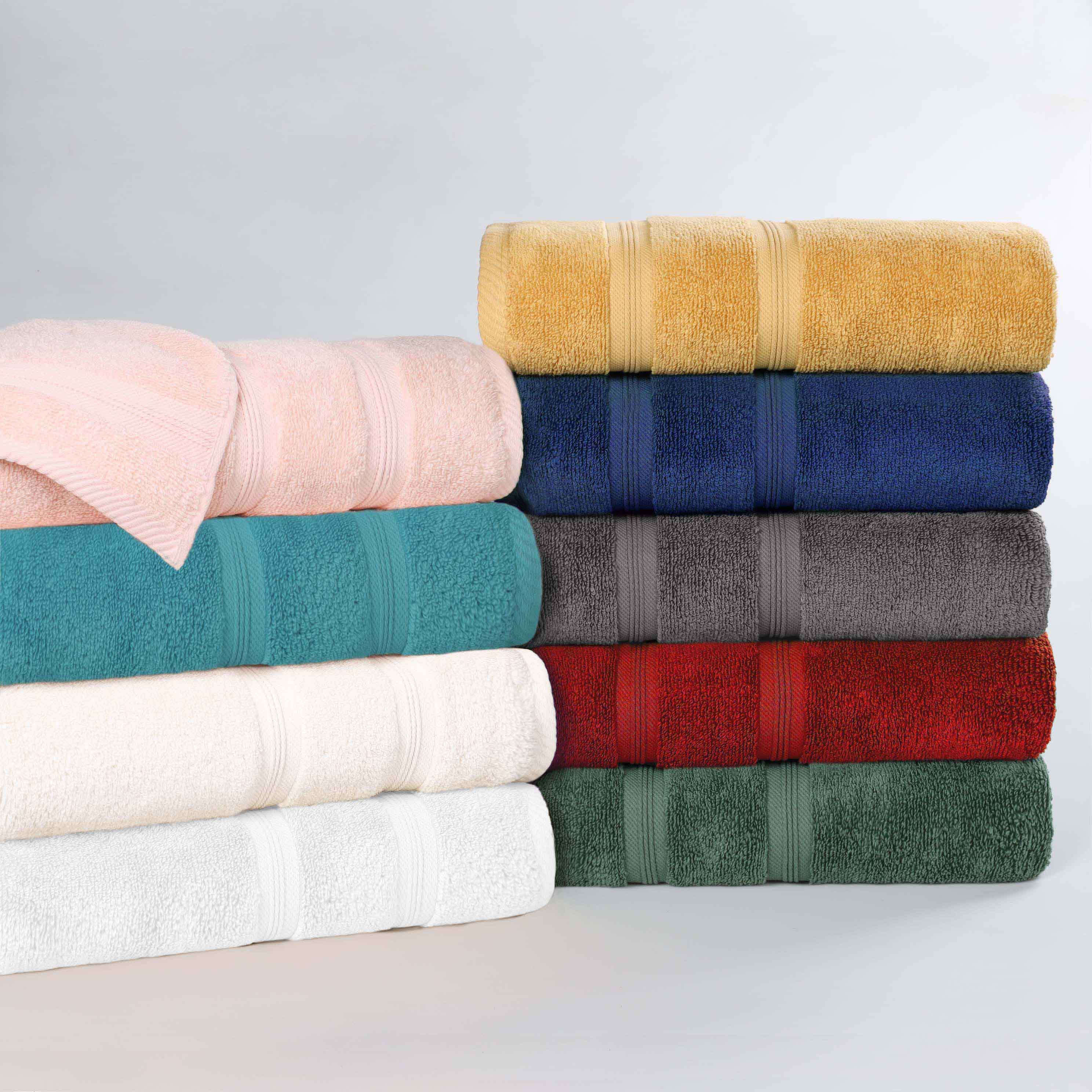 Premium Smart Dry Zero Twist Cotton Bath Towels Set of 2 - Ultra Soft, Absorbent Medium Weight Bath Sheets for Spa, Gym & Luxury Home Use