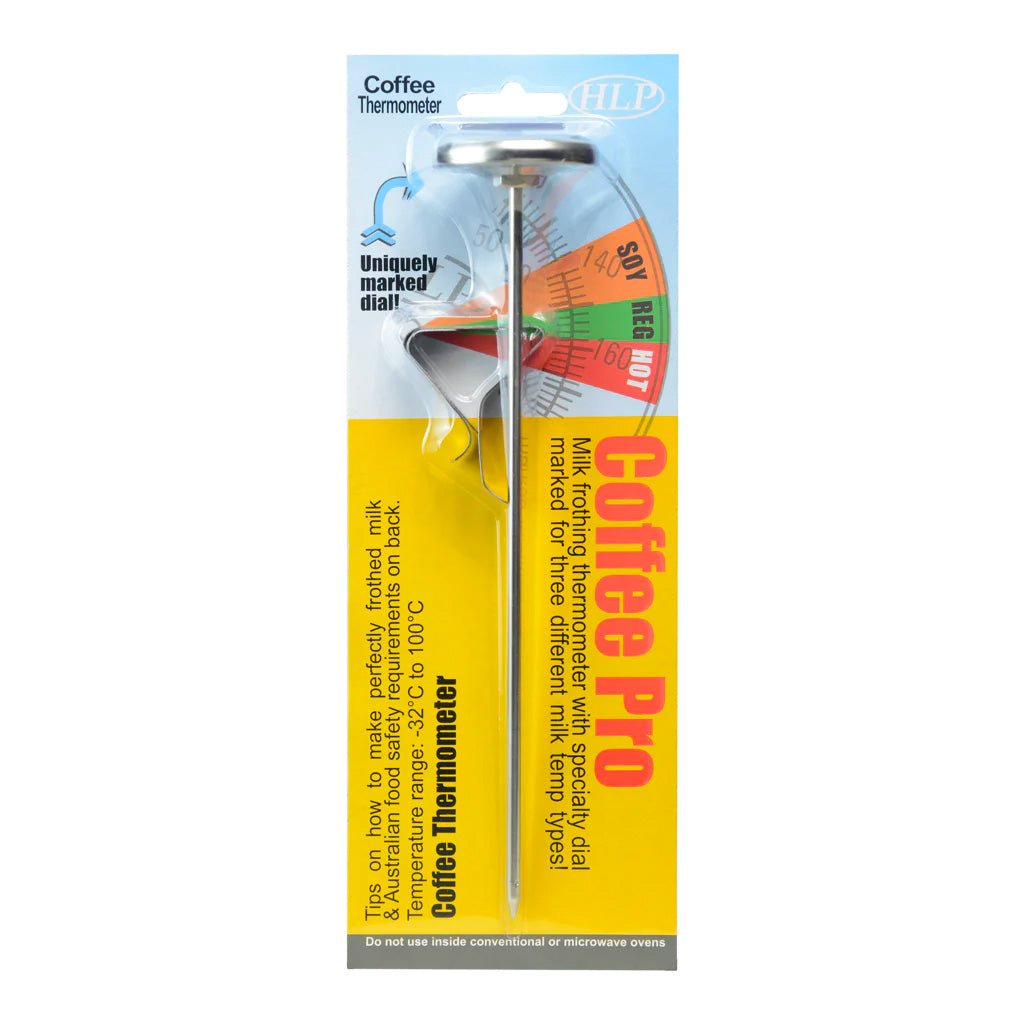 HLP Coffee Pro Long Digital Thermometer - Accurate Temperature Gauge for Coffee, Tea, Milk & Cooking - Perfect for Baristas, Home Brewing & Kitchen Use
