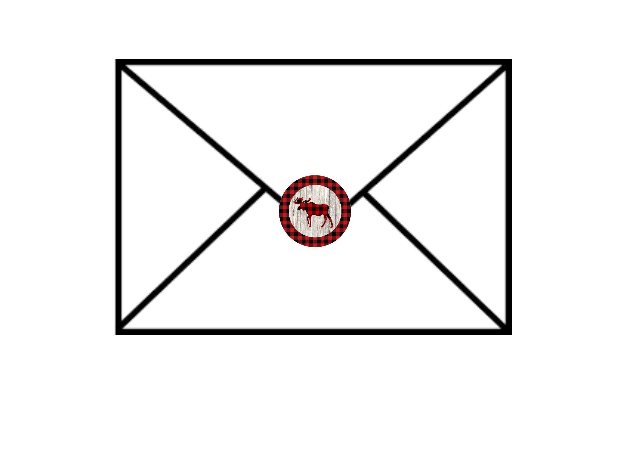 Buffalo Plaid Moose Christmas Stickers - Peel & Stick for Cards & Gifts