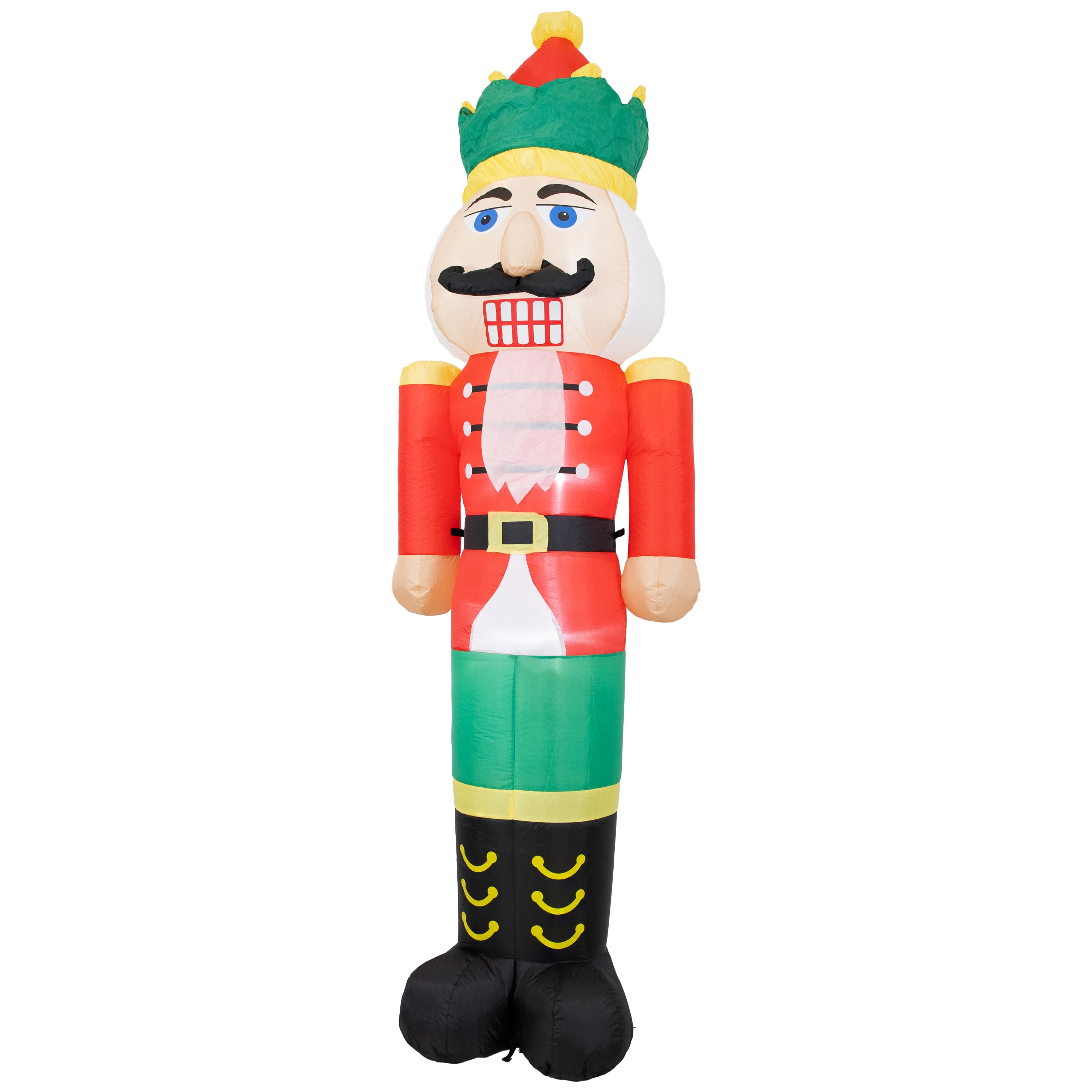 Sunnydaze 8-Foot Nathaniel the Nutcracker Inflatable Outdoor Christmas Decoration for Yard, Lawn, and Holiday Party Decor