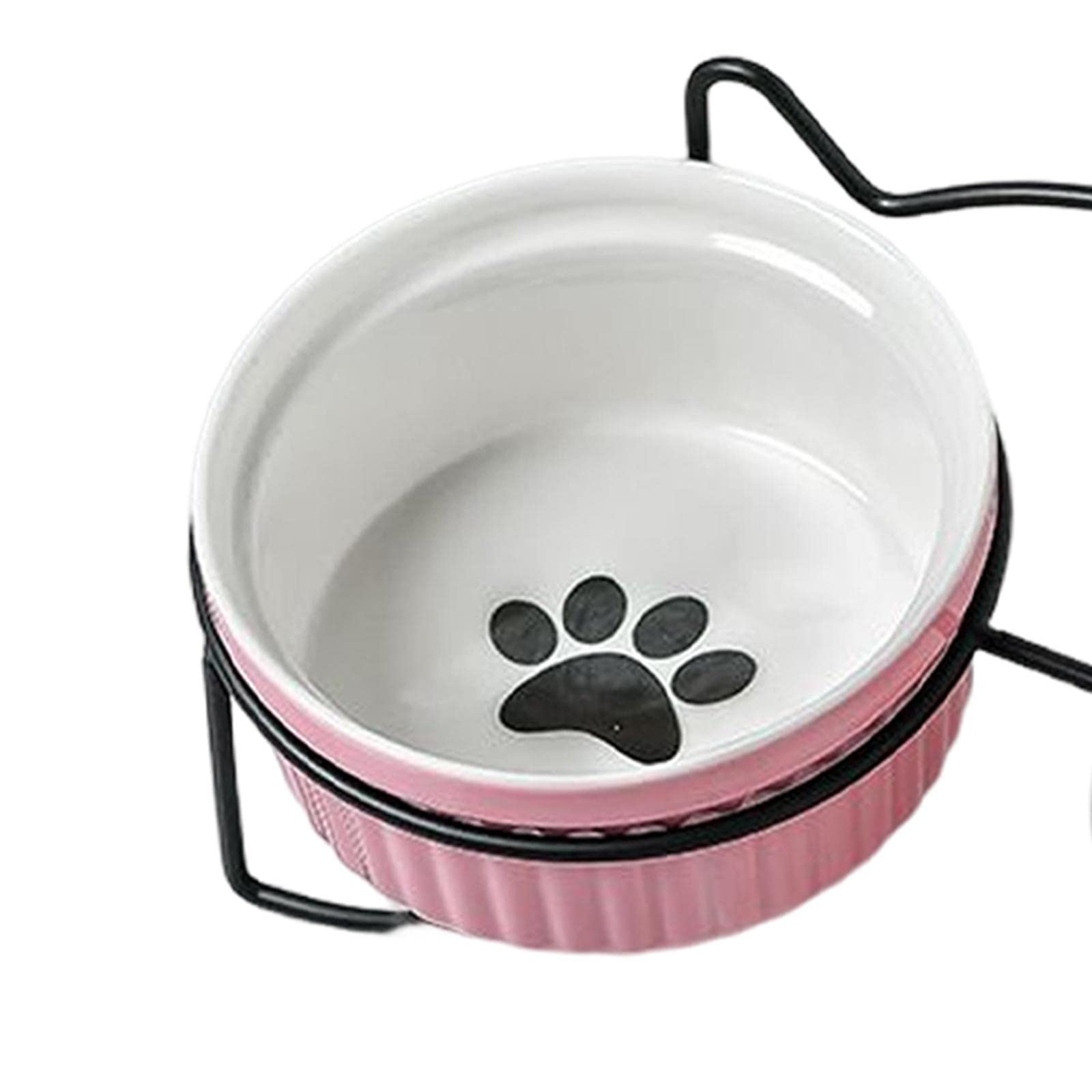 SECRET DESIRE Elevated Cat Food Bowl - Raised Pet Feeder for Cats & Small/Medium Dogs - Ergonomic Design for Better Digestion - Perfect for Kitchen, Living Room or Pet Feeding Station (Black)