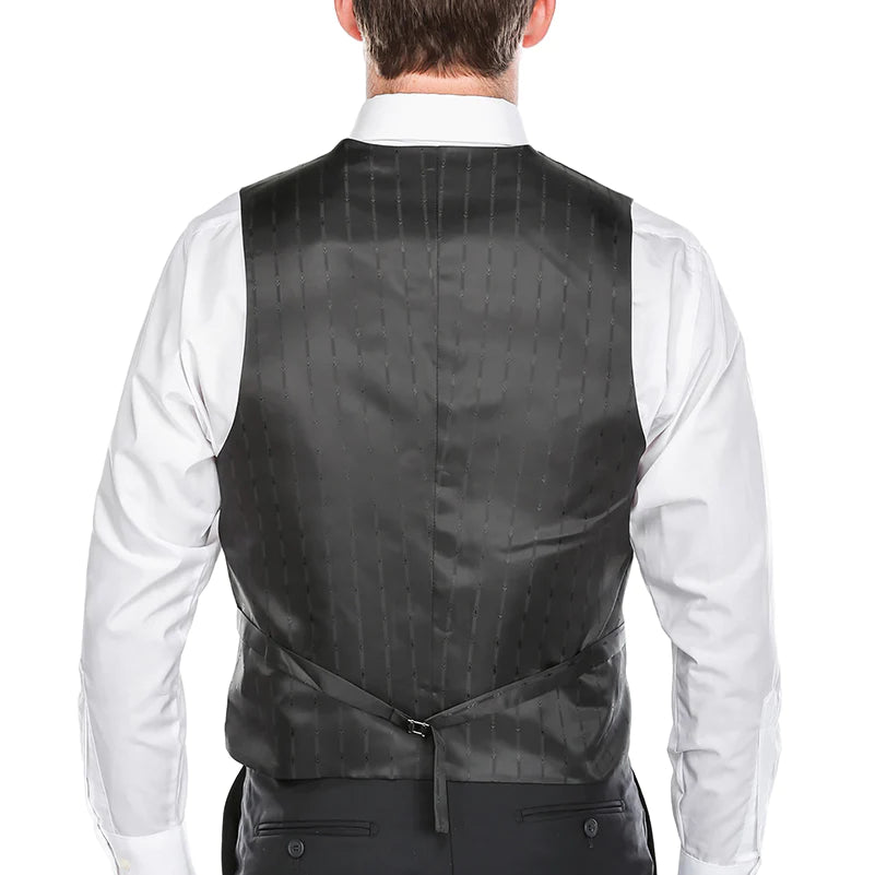 Vanderbilt Collection Men's Classic 5-Button Dress Vest - Regular Fit Charcoal Gray for Weddings, Business & Formal Events