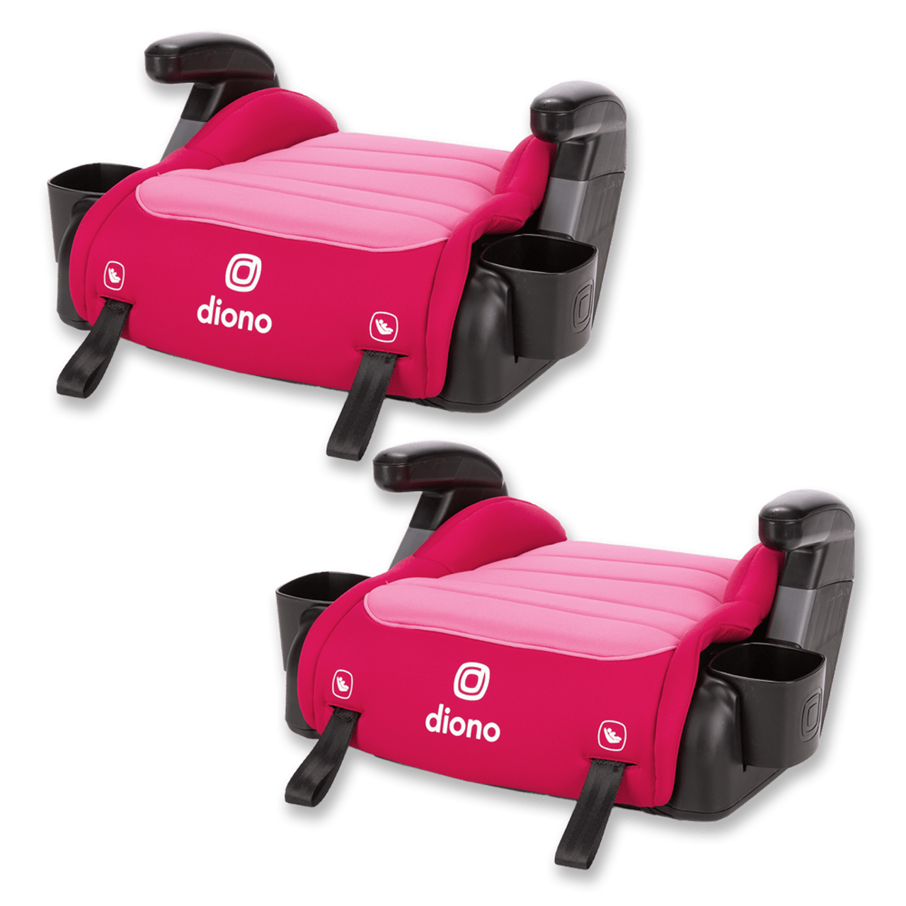 Diono Connect3® RXT Backless Booster Car Seat with LATCH System - 2 Pack for Kids Travel Safety | Perfect for School Carpool & Family Road Trips