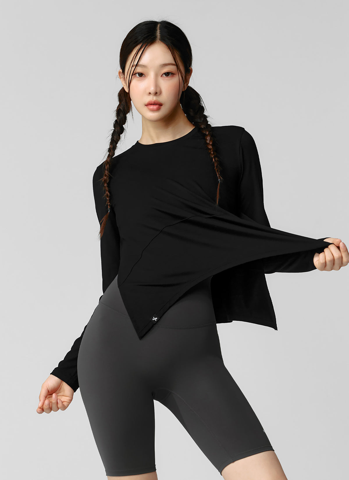 Soft Side Slit Long Sleeve Tops for Women - Comfortable Stretchy Blouse with Side Cutout Design - Perfect for Office, Date Night & Casual Outings