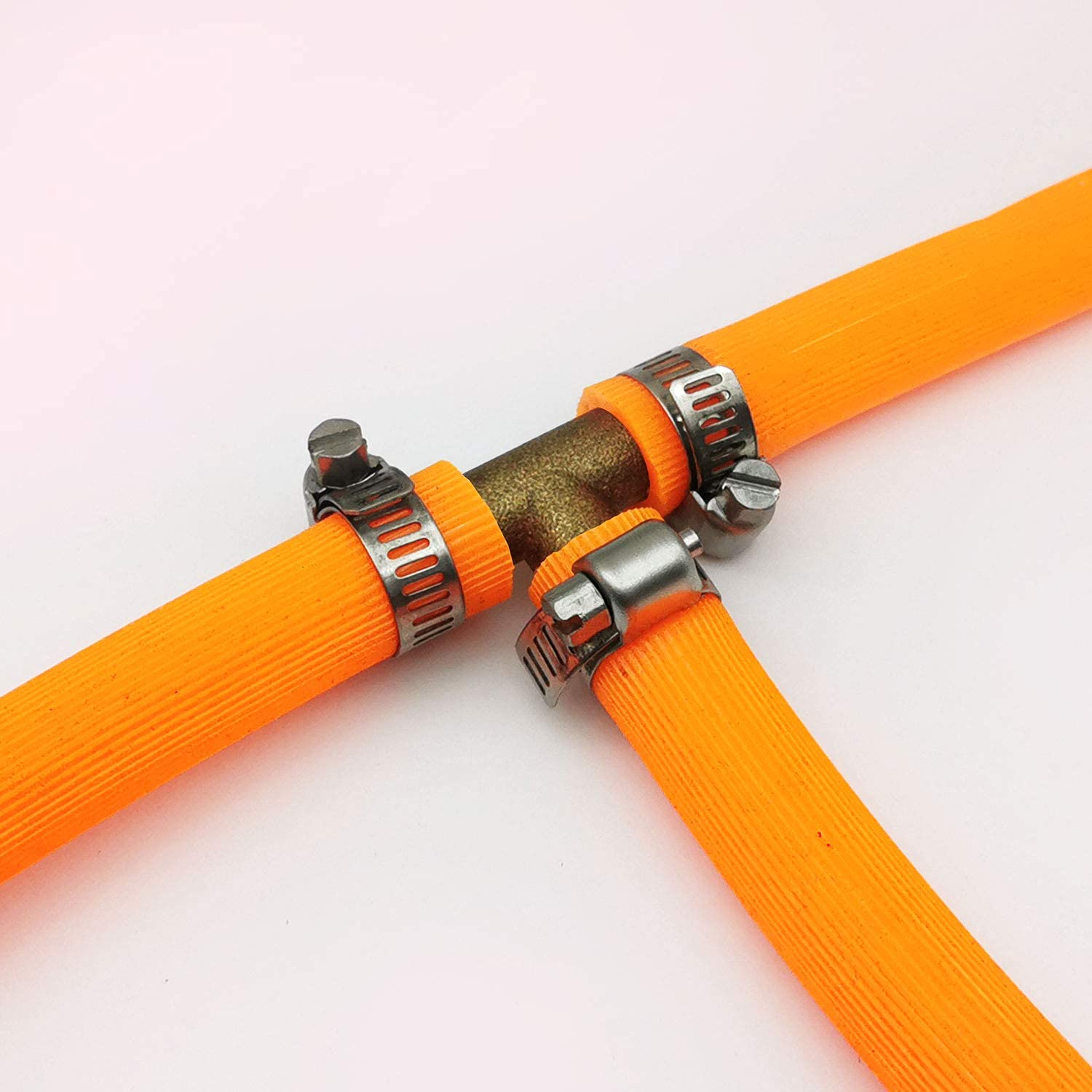 MroMax 12mm Brass Hose Barb Tee Fitting - 3 Way T-Shaped Union Connector (0.47