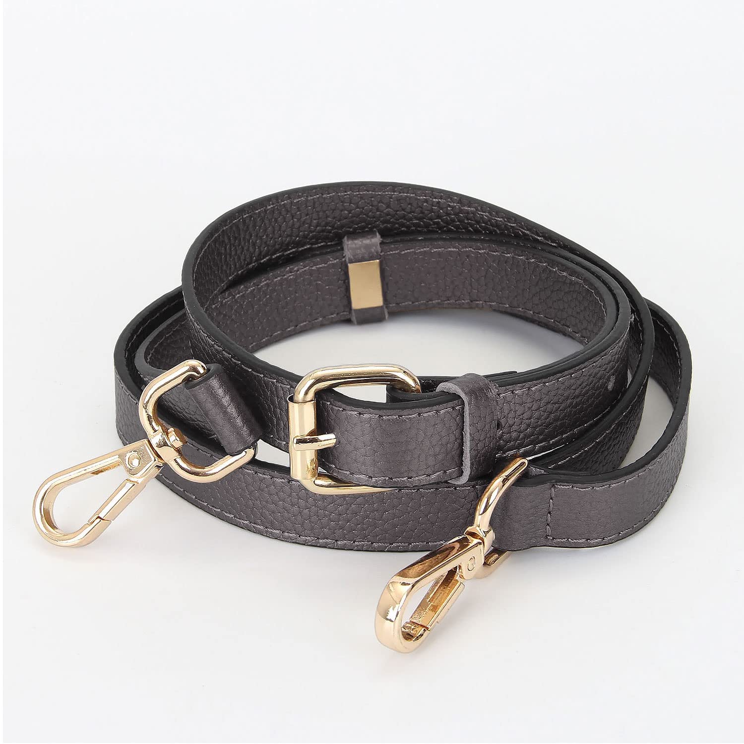 Premium Full Grain Leather Adjustable Crossbody Strap for Handbags & Purses - 2/3