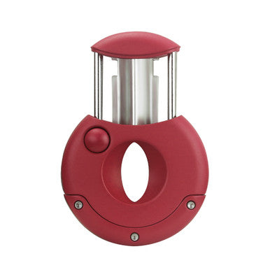 Premium Visol V Sphere Red Cigar Cutter - Sharp Stainless Steel Blades for Perfect Cut | Ideal for Cigar Aficionados, Gifts & Special Occasions