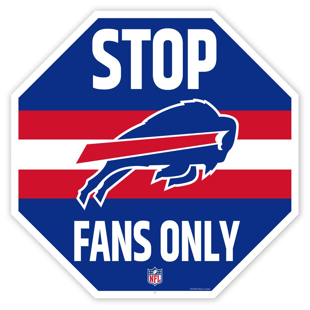 Buffalo Bills 23-Inch 'Stop Fans Only' Sign - Perfect for Game Day Decor, Tailgating & Man Cave