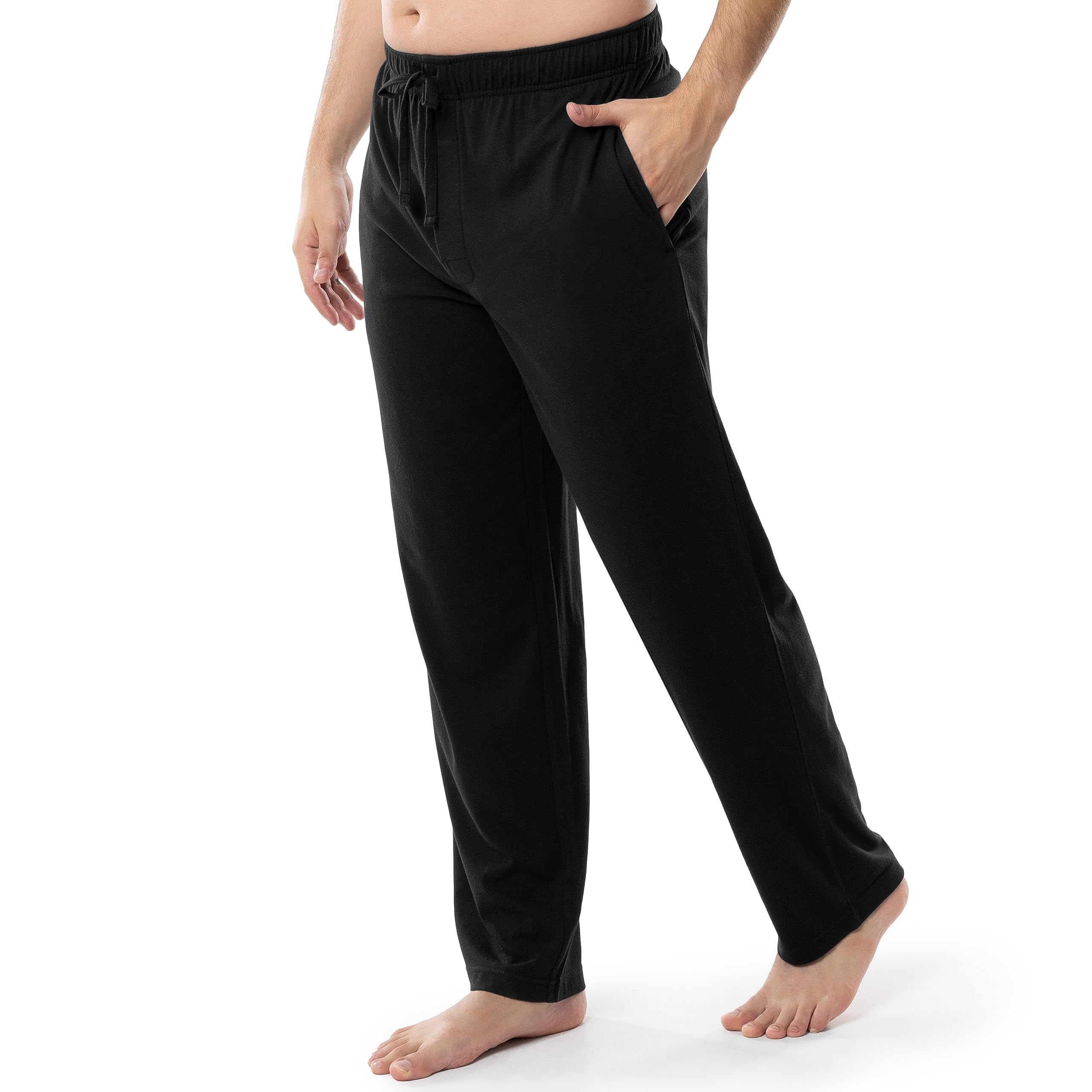 IZOD Men's Jersey Knit Sleep Pants - Soft & Comfortable Lounge Pajama Bottoms for Relaxing at Home or Sleeping