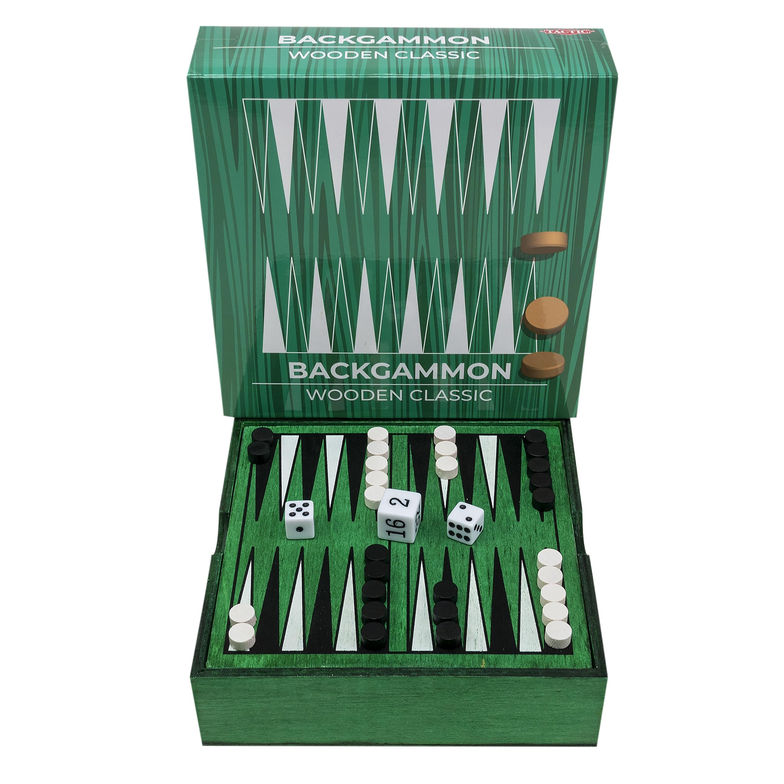 Classic Wooden Backgammon Set - UK Tactic Games for Home & Travel