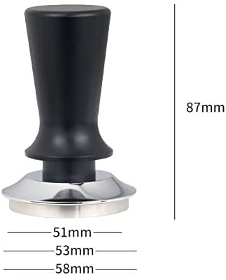 Premium 51mm/53mm/58mm Espresso Tamper - Adjustable 304 Stainless Steel Coffee Distributor with Sloped Base - Professional Barista Tool for Perfect Coffee Extraction (Ideal for Home & Cafe Use)