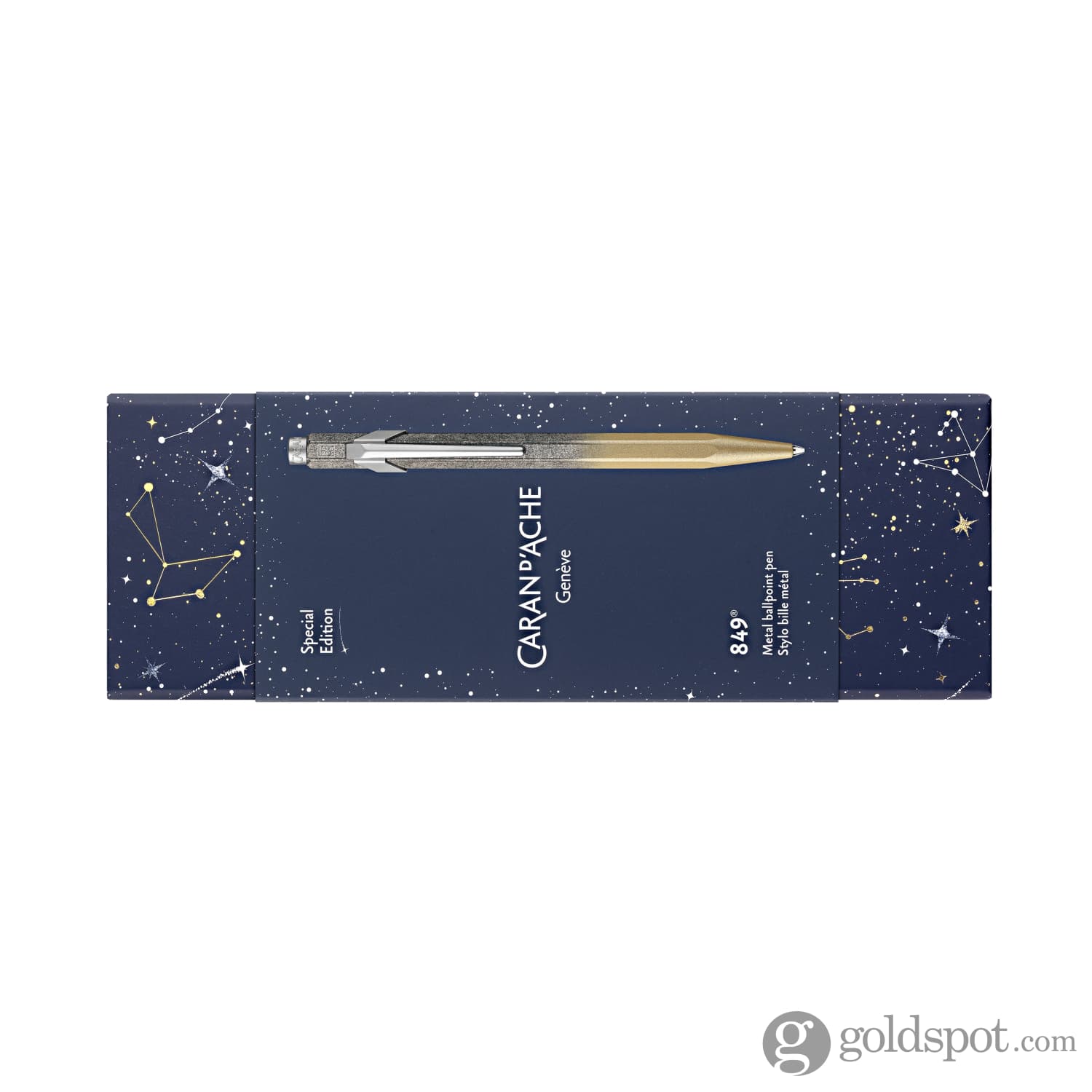 Premium Caran d'Ache 849 Ballpoint Pen in Cosmic Gold - Luxury Writing Instrument for Professionals, Gifts & Everyday Use
