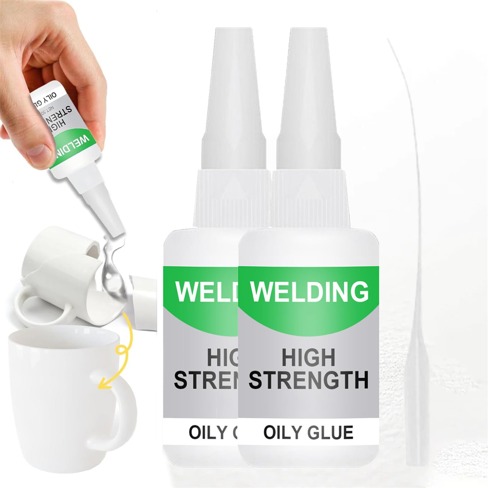 High-Strength EX01 Multi-Purpose Adhesive Glue for Shoes, Ceramics, Metal, Plastic, Wood & Leather - 50g (2-Pack, 30g Each) - Ideal for Repairs, Crafts & DIY Projects