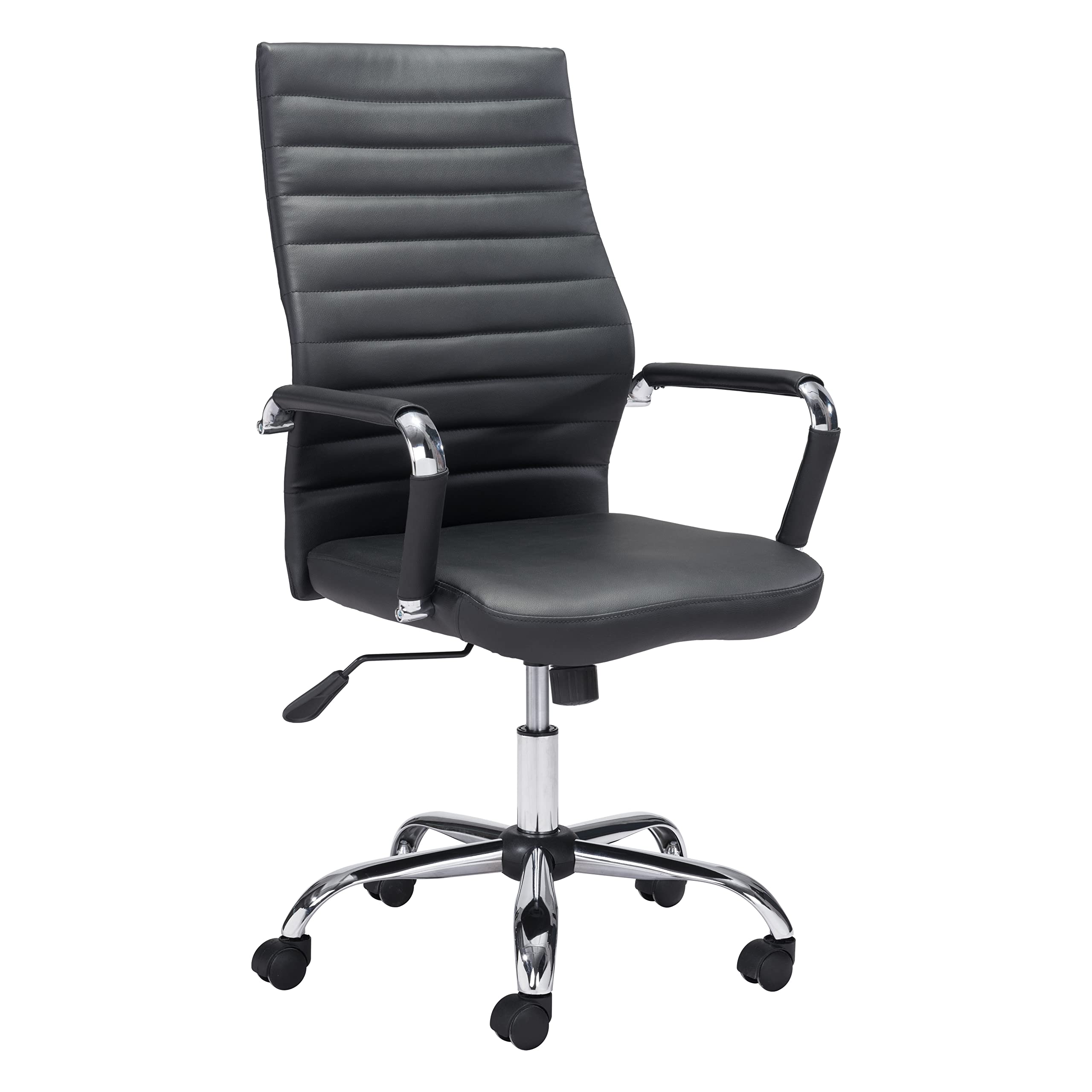 Zuo Primero Ergonomic Office Chair - Adjustable Height, Lumbar Support, Swivel & Rolling - Black Mesh Computer Desk Chair for Home & Office Workspace