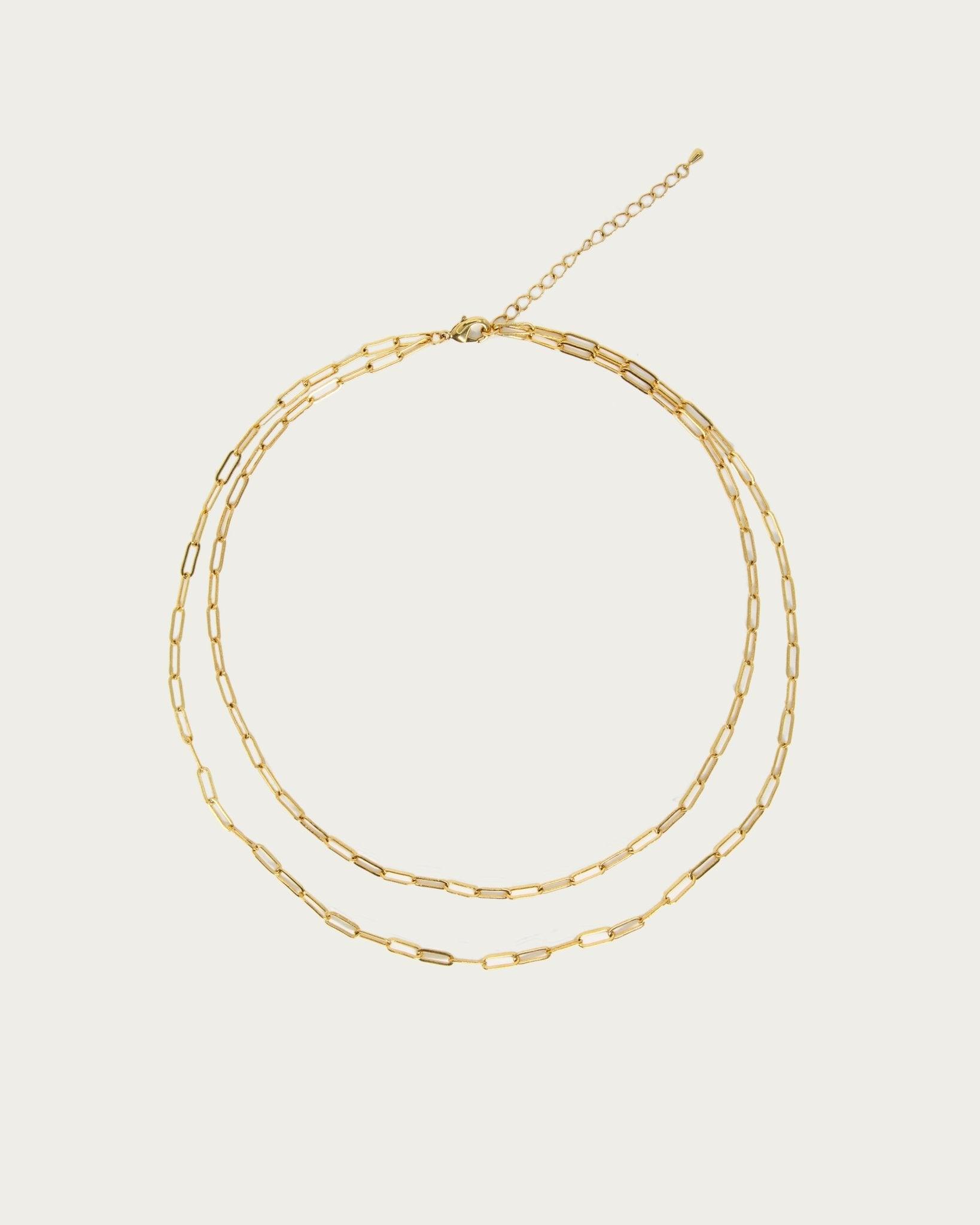 Elegant Layered Link Necklace for Women - Gold & Silver Chain Necklace Jewelry Gift - Perfect for Parties, Weddings & Everyday Wear