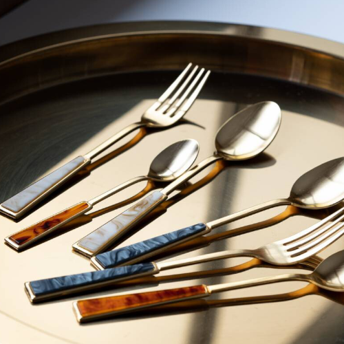 Tsubame Sanjo Gold Dinner Fork Set - 3 Elegant Color Options | Premium Japanese Stainless Steel Cutlery | Perfect for Fine Dining, Wedding Gifts & Home Entertaining