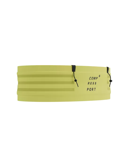 Compressport Unisex Free Belt Pro - Lightweight Running Waist Pack for Men & Women, Green Sheen - Perfect for Marathon, Hiking & Outdoor Sports