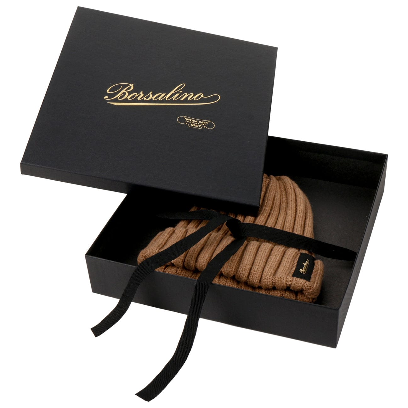 Luxury Borsalino Cashmere Beanie Hat for Men & Women - Soft Winter Warm Knit Hat for Skiing, Hiking & Outdoor Activities