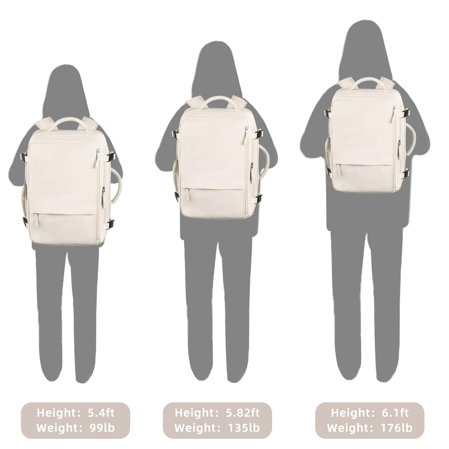 **Snoffic Waterproof Travel Backpack for Men & Women - 17.3