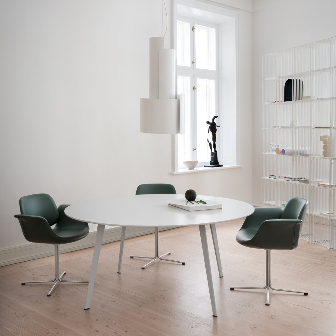 JW Round Dining Table - Modern & Stylish for Kitchen, Dining Room, and Small Spaces
