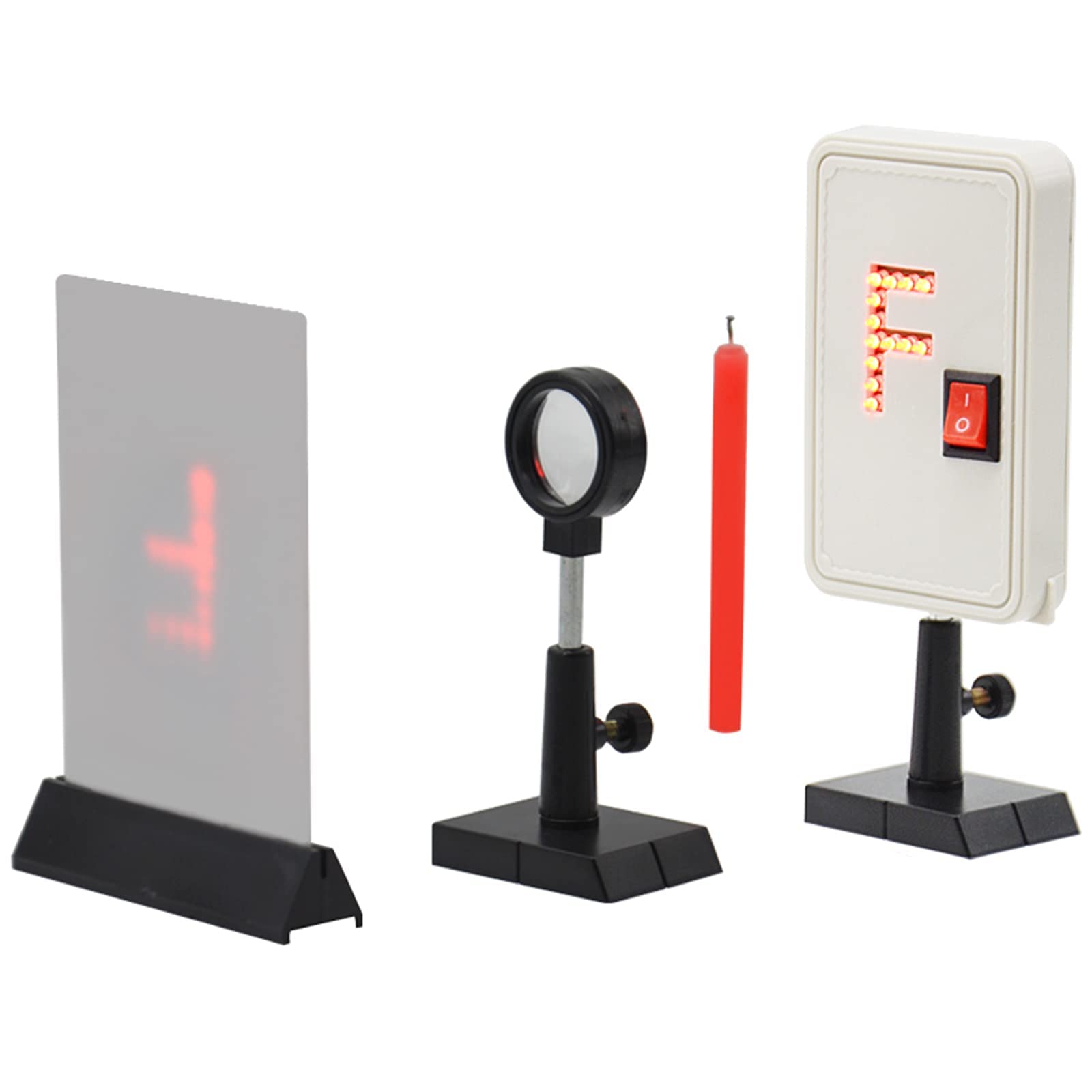Physics Teaching Convex Lens Kit - Focal Length Measurement for Students - Science Lab Equipment