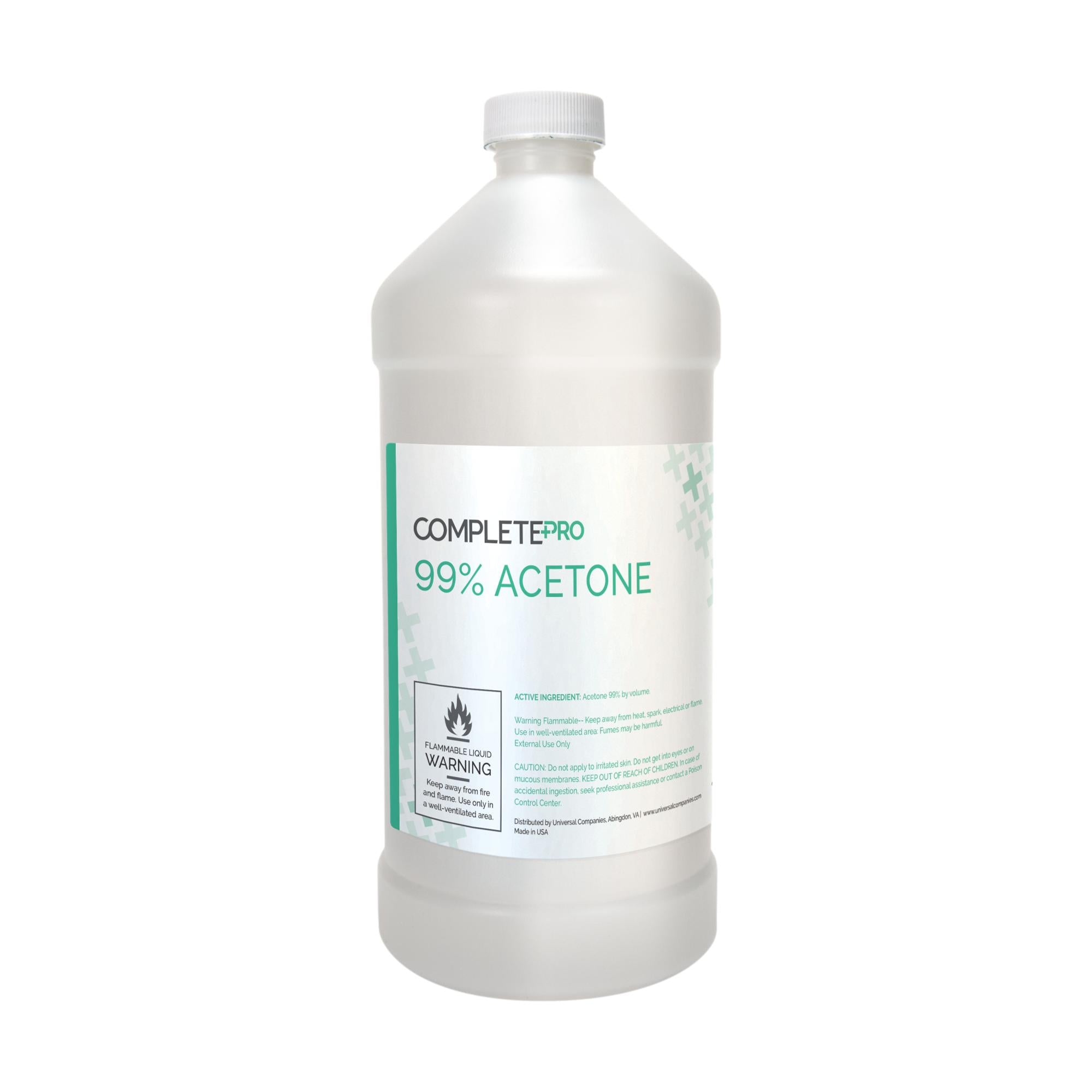 Complete Pro 99% Pure Acetone - Professional Nail Polish Remover & Paint Thinner for Salon, DIY & Industrial Use