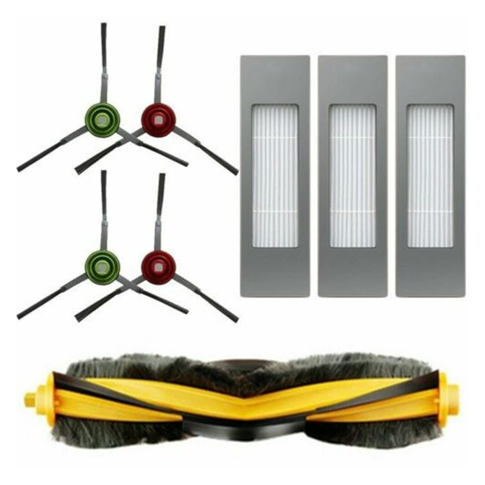 REYQA Vacuum Cleaner Replacement Parts - Brush Filter Accessory for ECOVACS DEEBOT OZMO N8/N8+ Robot Vacuum - Compatible Household Vacuum Cleaner Replacement Tool - Perfect for Pet Hair & Hard Floor Cleaning