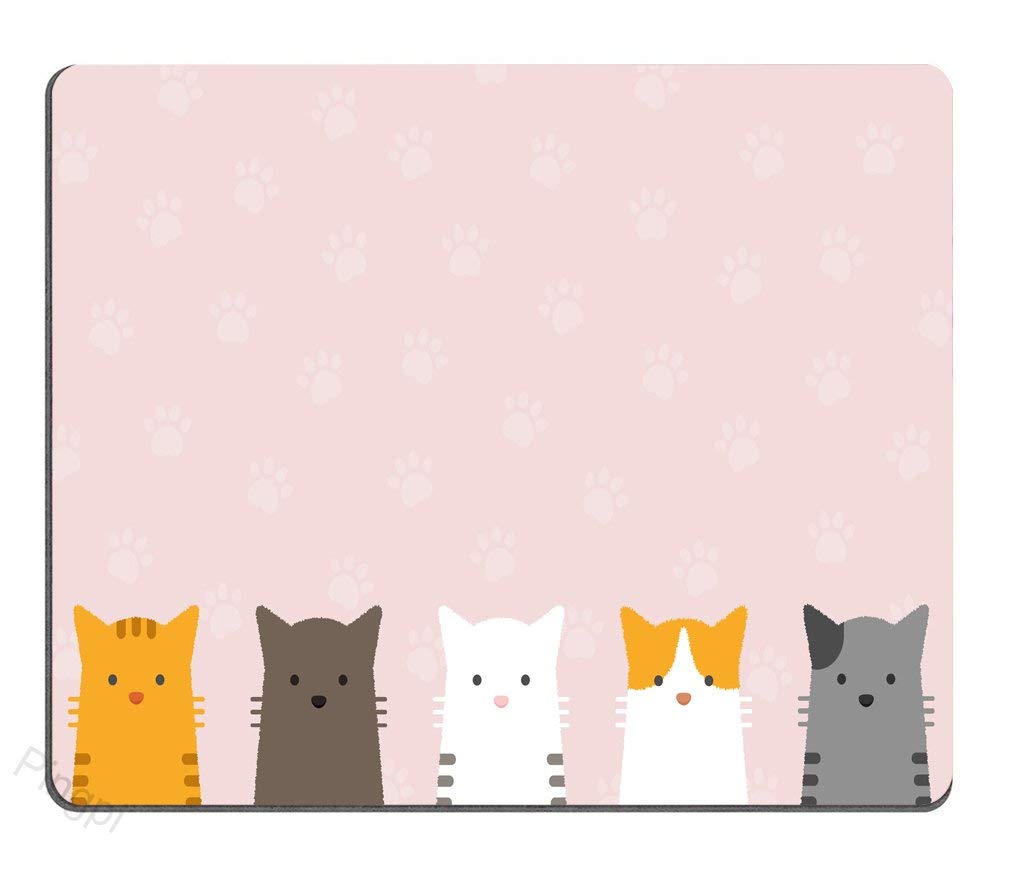 Custom Cute Pastel Cat Paw Gaming Mouse Pad - Non-Slip Rubber Backing for PC & Laptop - Perfect for Gamers, Office Work & Home Use